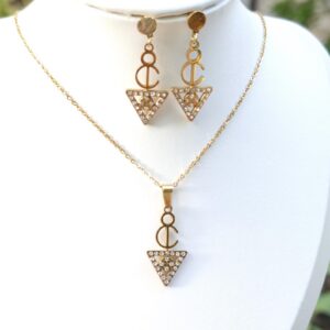 Amazigh Boucles d'oreilles femme- kabyle berbère acier inoxydable plaqué or 18k et