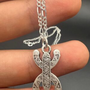 Berber Handmade Sterling Silver Yaz Pendant Necklace Jewelry