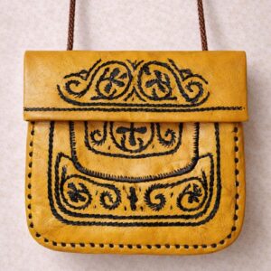 Berber Agrab Leather Handmade Souss Pouch Traditional Bag