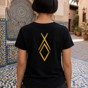 Berber Golden Symbol T-Shirt Minimalist Back Graphic Shirt