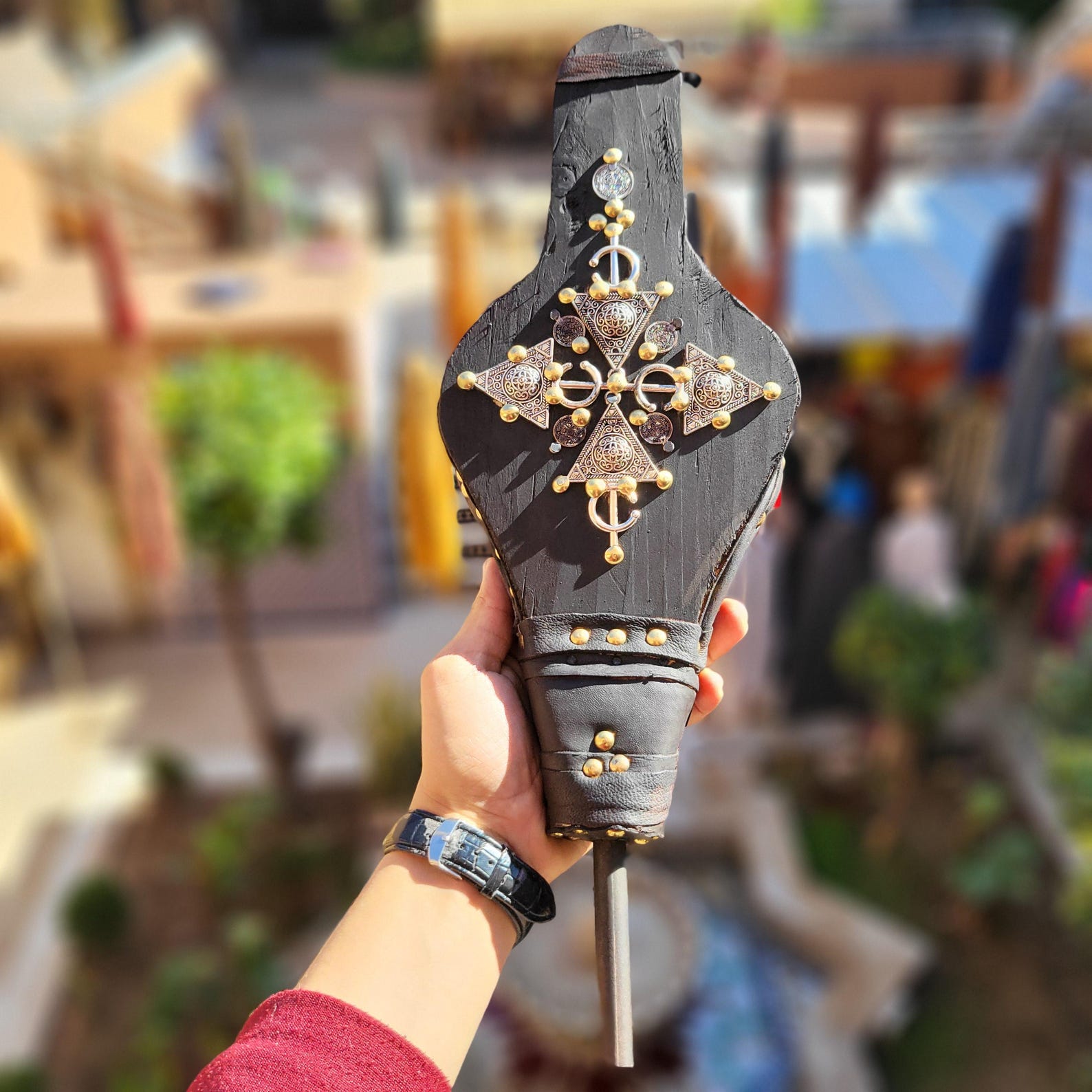 Amazigh Berber Fire Bellows Kitchen Tool for Fireplace Decor