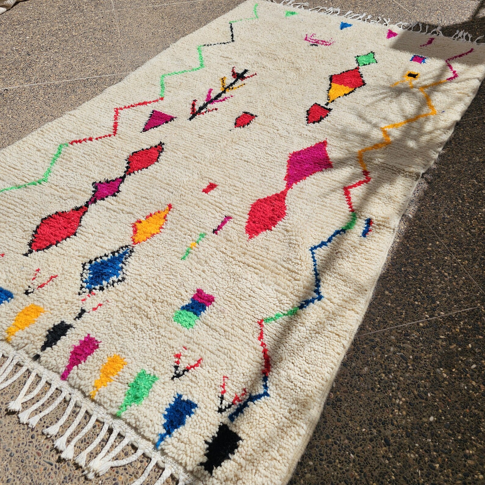 Berber Handmade Vintage Wool Boho Area Rug Neutral Decor