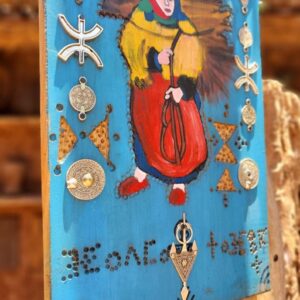 Berber Hand Painted Wooden Boho Wall Art Decor