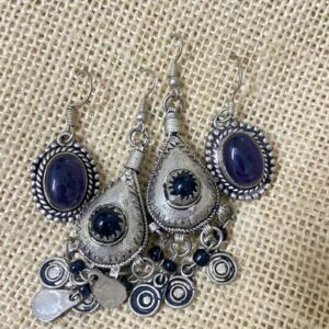 Amazigh Berber Handmade Tribal Stone Boho Statement Earrings