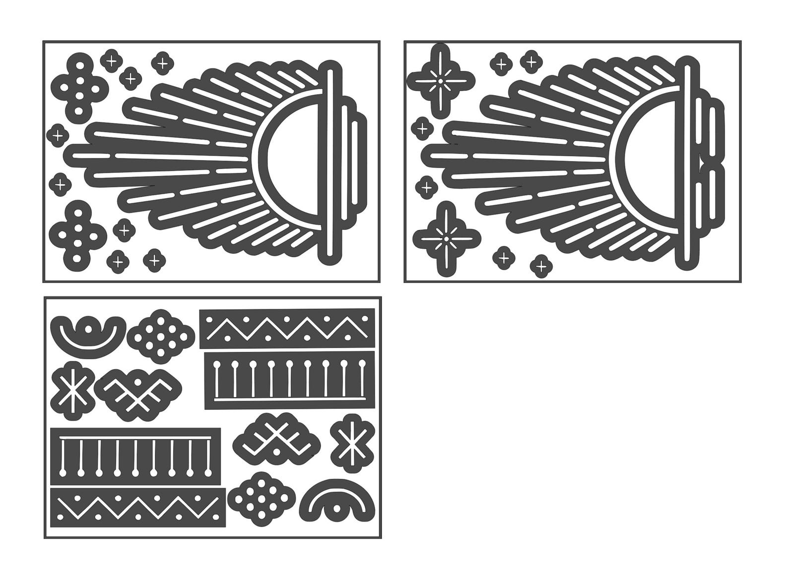 Amazigh Tribal Henna Stencil Set Body Art Design Collection