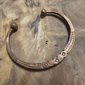 Berber Handmade Copper Bracelet with Traditional Engravings Armreif