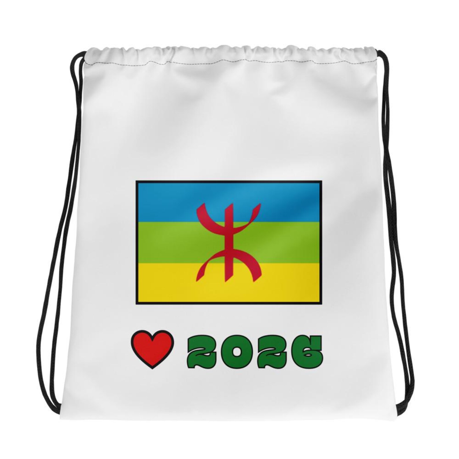 Berber Flag Drawstring Pride Sackpack Bag Everyday Style