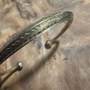 Berber Traditional Handmade Stainless Steel Engraved Bangle Bracelet