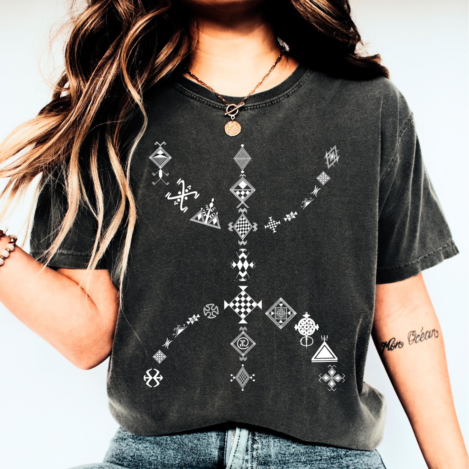 Amazigh Tshirt. Tshirt Dress for Everyday Personal Clothing Styling