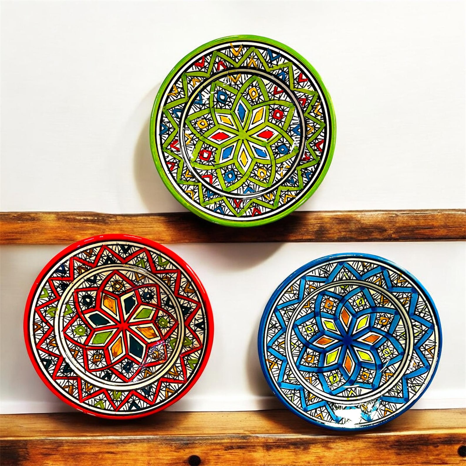 Berber Handmade Ceramic Traditional Design Decorative Wall Plate