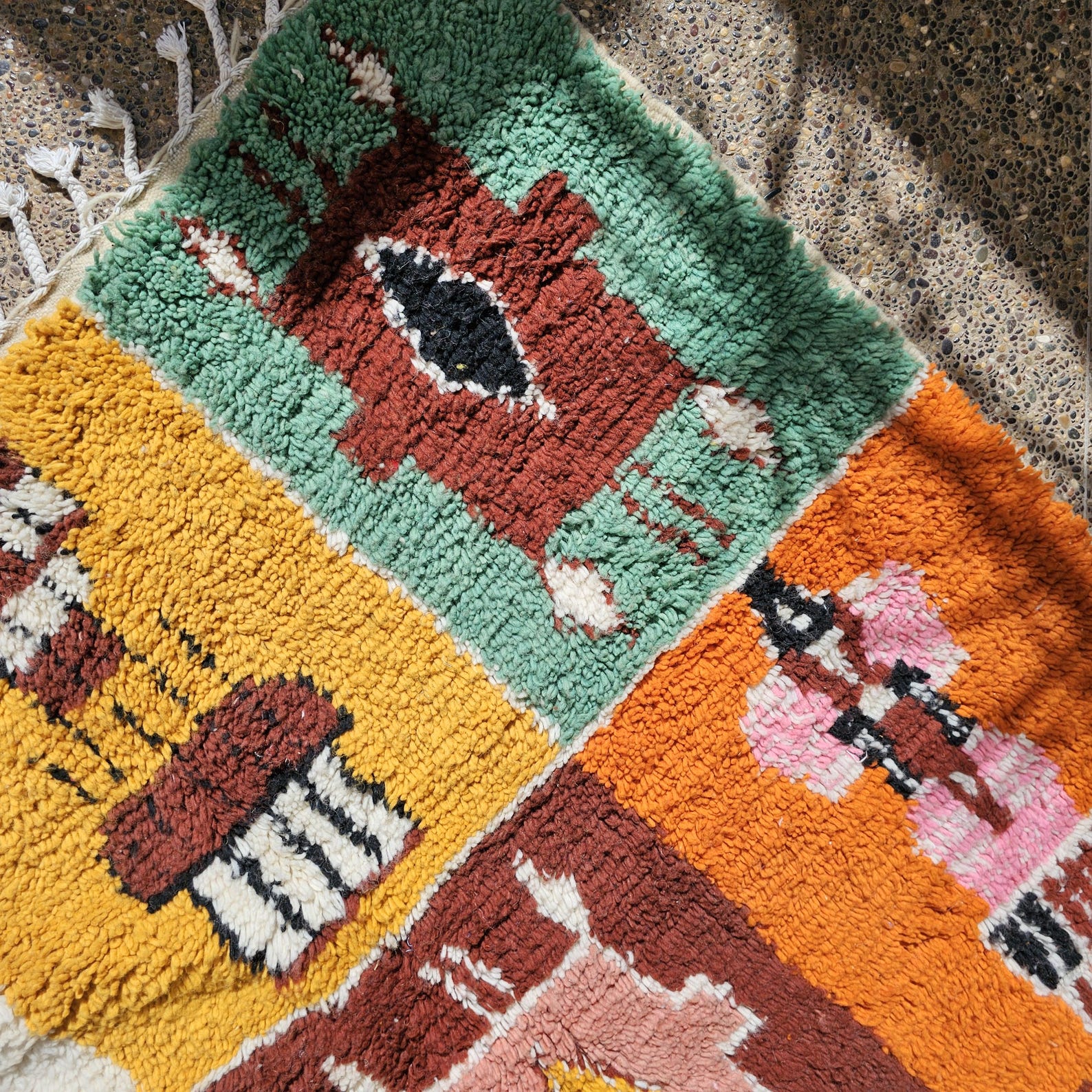 Berber Handmade Colorful Vintage Carpet Boho Area Rug