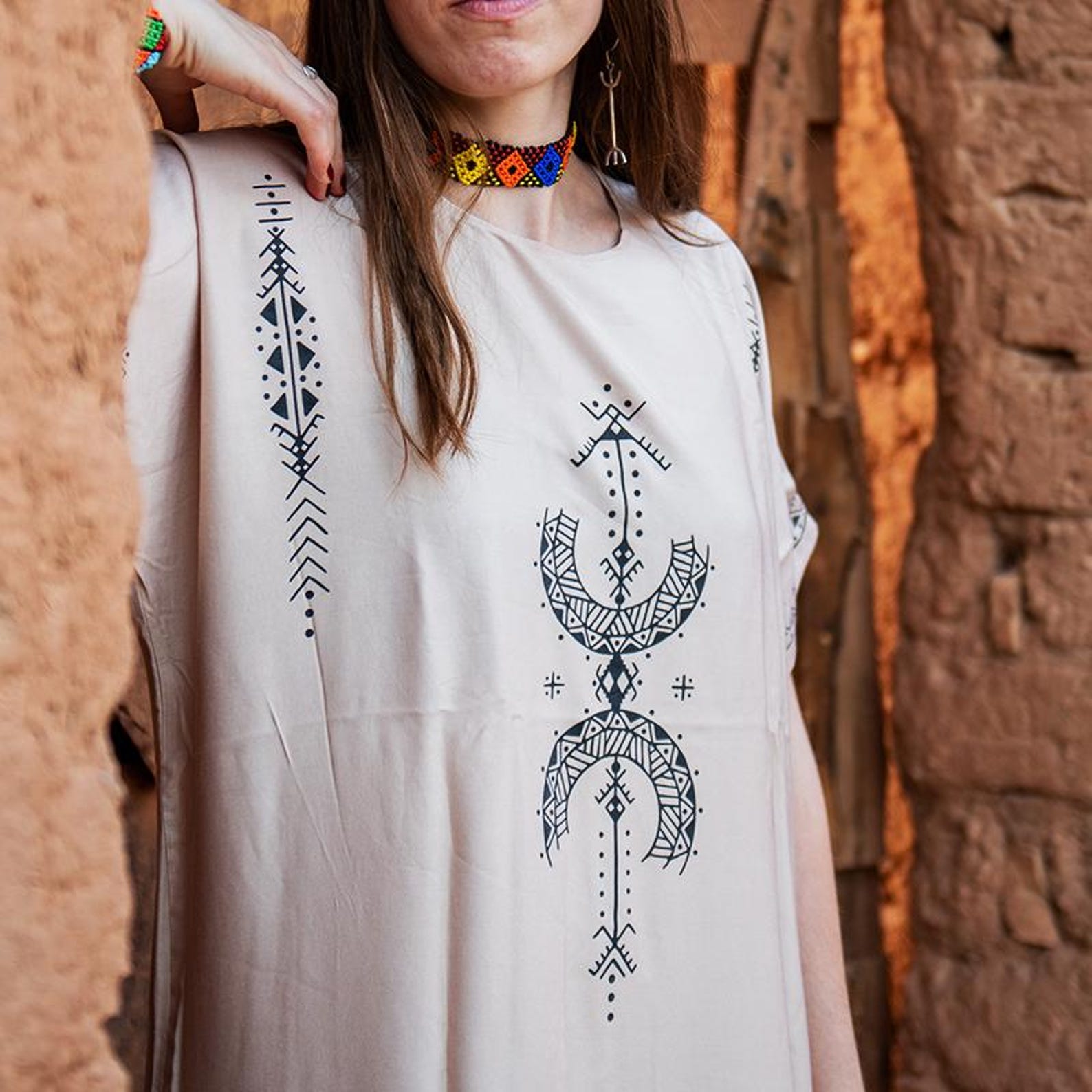 Berber Gandora Dress Symbol Handmade Boho Artisan Kaftan