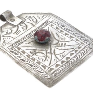 Amazigh Old Silver KTAB Amulet Necklace Antique Talisman