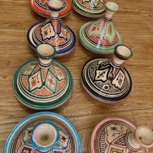 Berber Hand-Painted Authentic Ceramic Design Colorful Kitchen Tagine