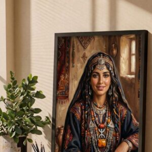 Amazigh Berber Woman Yaz Portrait Printable Digital Wall Art