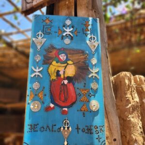 Berber Hand Painted Wooden Boho Wall Art Decor