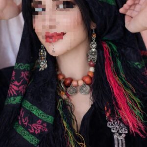 Berber Handmade Traditional Qṭib Head Wrap Cream Scarf