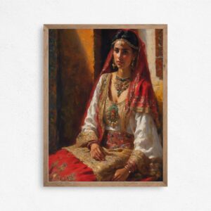 Amazigh Berber Woman Portrait Oil Painting Digital Wall Art