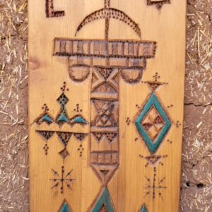 Berber Cedar Wood Carved Handmade Wall Art Panel