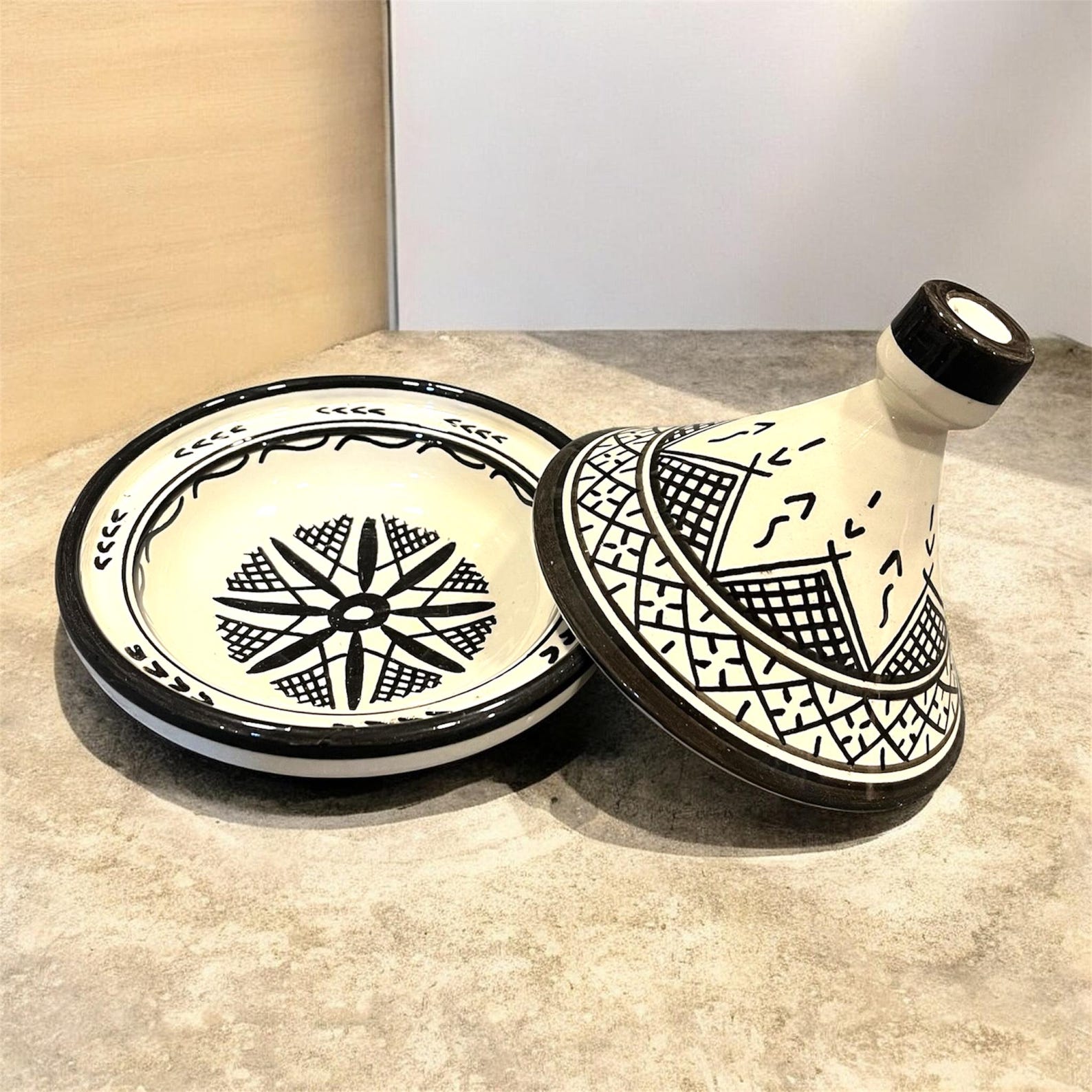 Berber Handmade Ceramic Mini Colorful Artisan Tagine 12cm