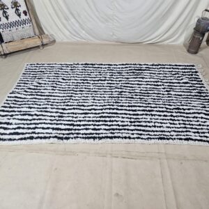 Berber Handwoven Maroccan Authentic Wool Carpet Geometric Rug