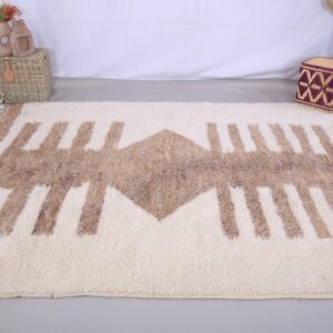 Custom Amazigh Berber Natural Wool Living Room Rug