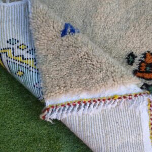 Berber Symbol Handmade Vivid Color Sheep Wool Rug