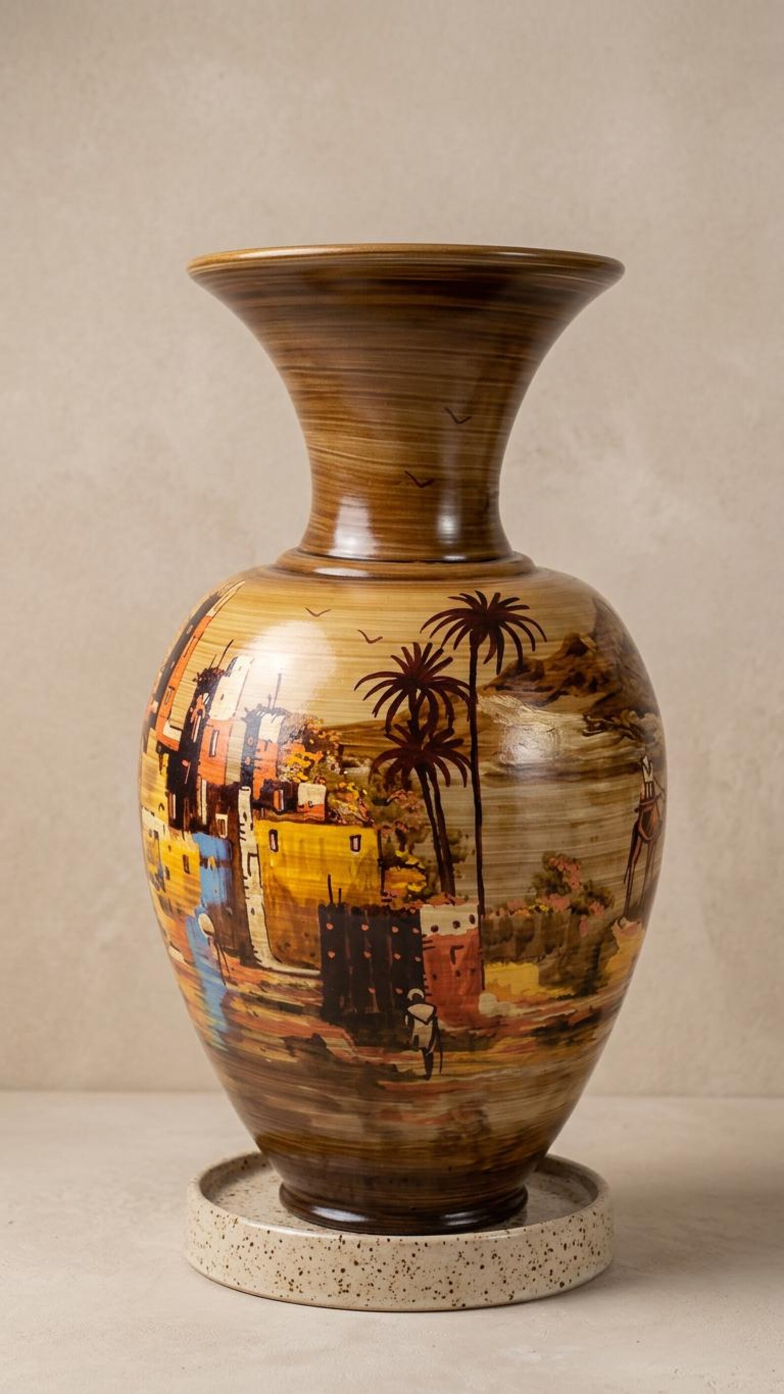 Amazigh Large Floor Handmade Safi Ceramic Hand Vase