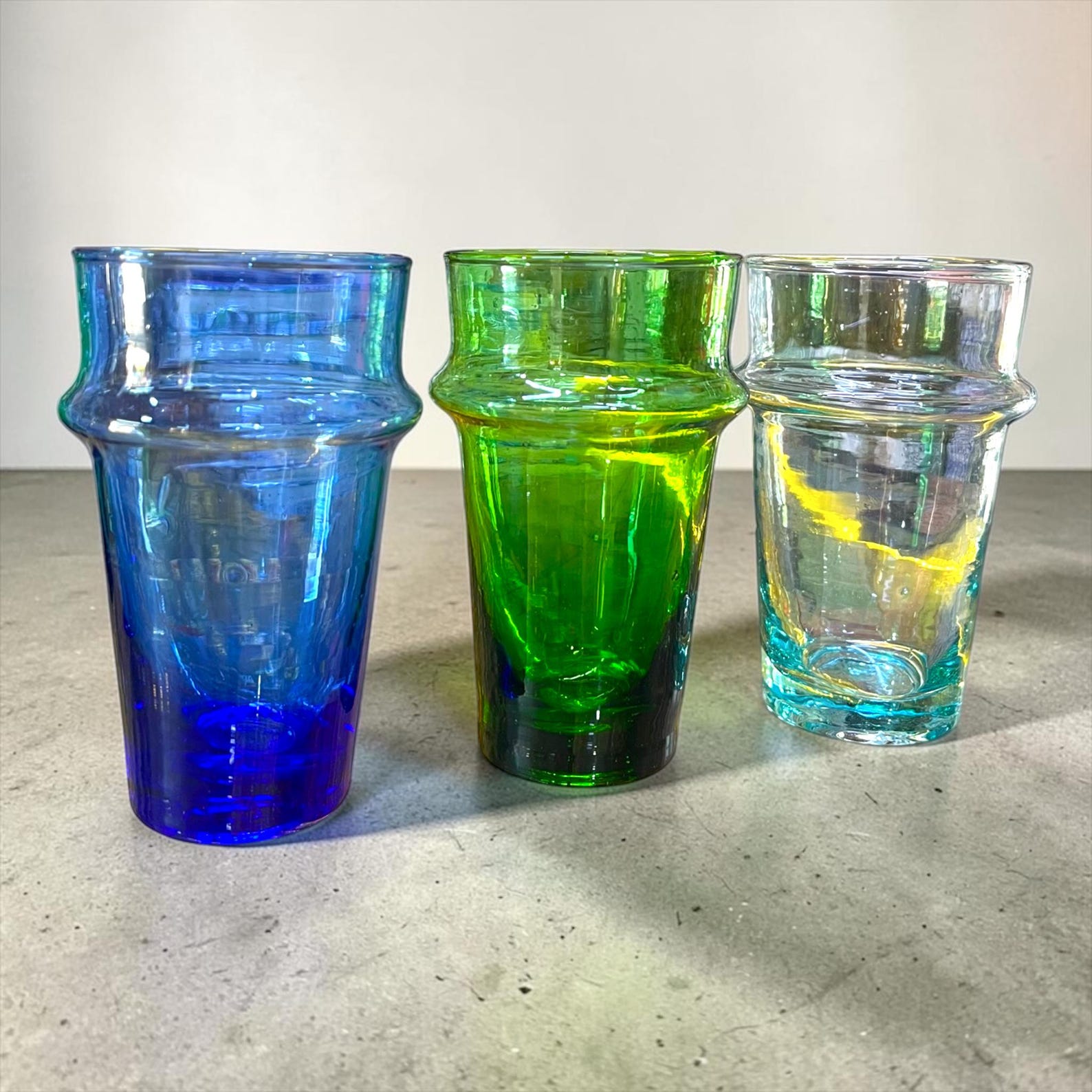 Berber Set Handmade Blown Glass Tea Cups Mug