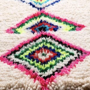 Berber Colorful Diamond Wool Handmade Area Tribal Rug