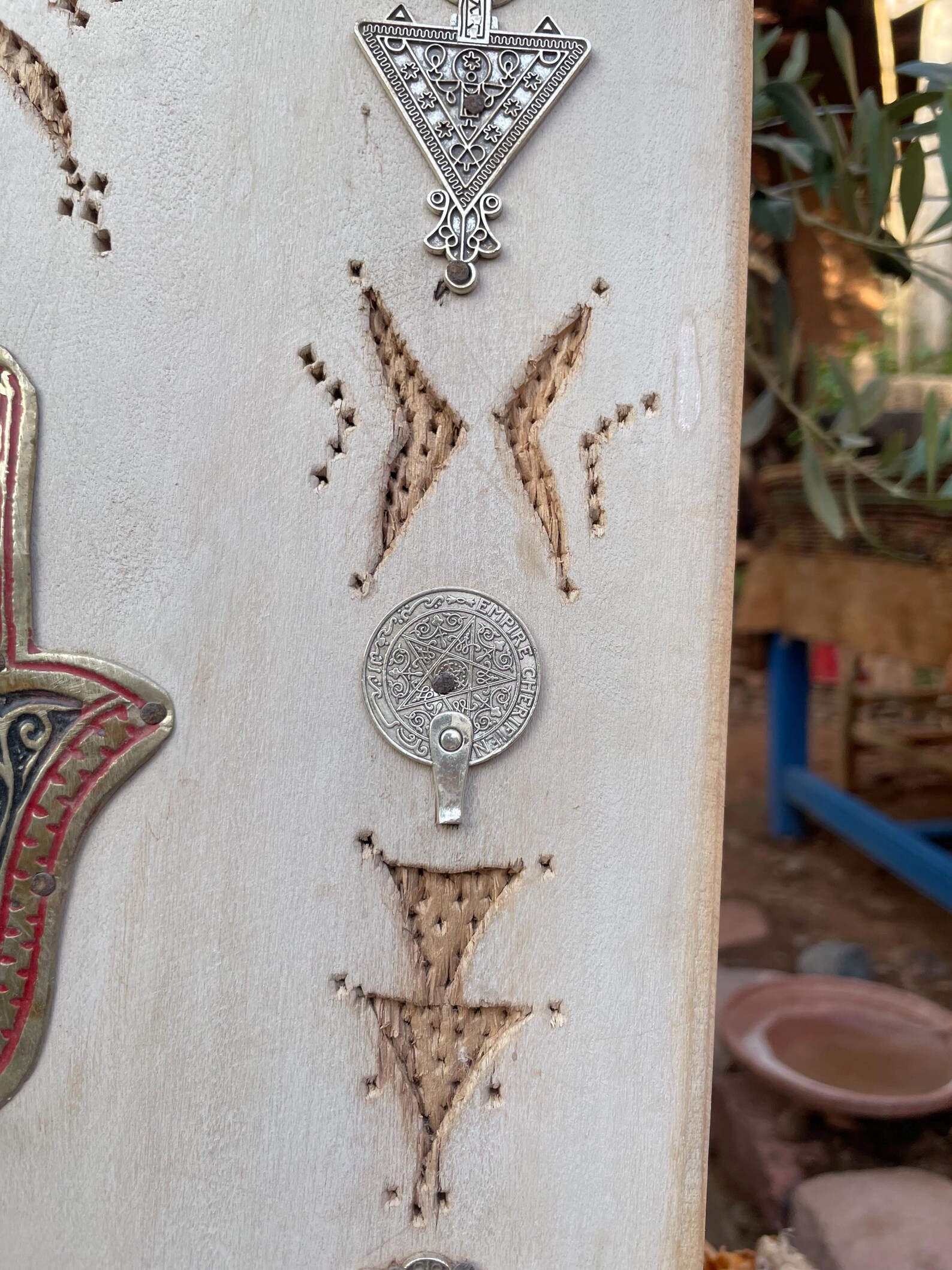 Berber Handmade Willow Wood Hamsa Wall Decor Symbols Boho Art