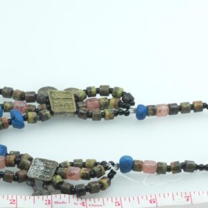 Berber Probable Coin Dangle Collar AH Blue Necklace