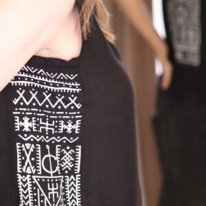 Berber Tank Top Symbol Sleeveless Handmade Cotton Shirt