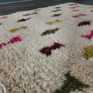 Berber Handmade Wool Colorful Geometric Boho Area Rug