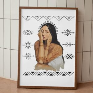 Amazigh Berber Kabyle Woman Symbol Poster PNG Digital Download