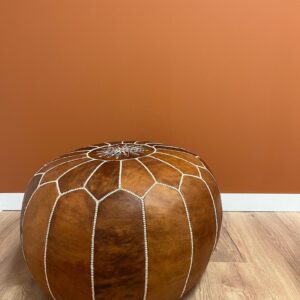 Amazigh Premium XXL Leather Pouffe Table 70x50 Pouf