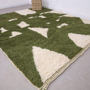 Custom Amazigh Berber Wool Geometric Living Room Rug