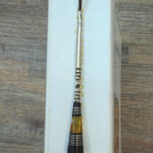 Berber Handmade Tuareg Engraved Amber Ebony Metal Bookmark