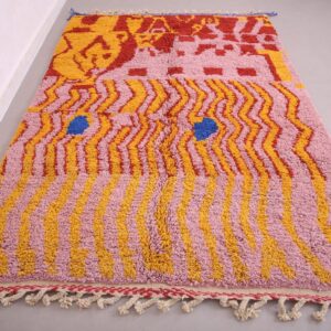 Berber Wool Geometric Neutral Living Room Rug Design