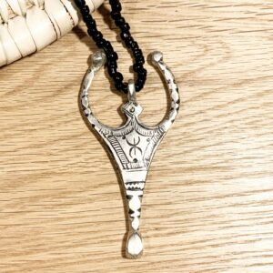 Amazigh Metal Symbol Pendant Necklace With Tuareg Style