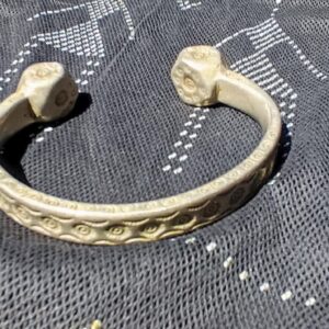 Amazigh Antique Silver Eye Amulet Bracelet for Jewelry Styling