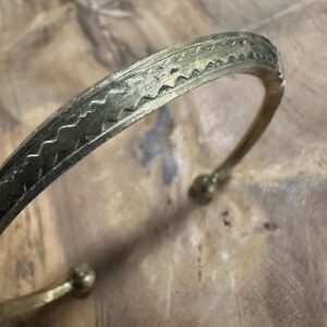 Berber Traditional Handmade Stainless Steel Engraved Bangle Bracelet