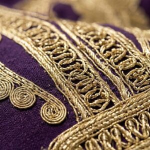 Berber Gandoura Dress Purple Embroidered Elegant summer Kaftan