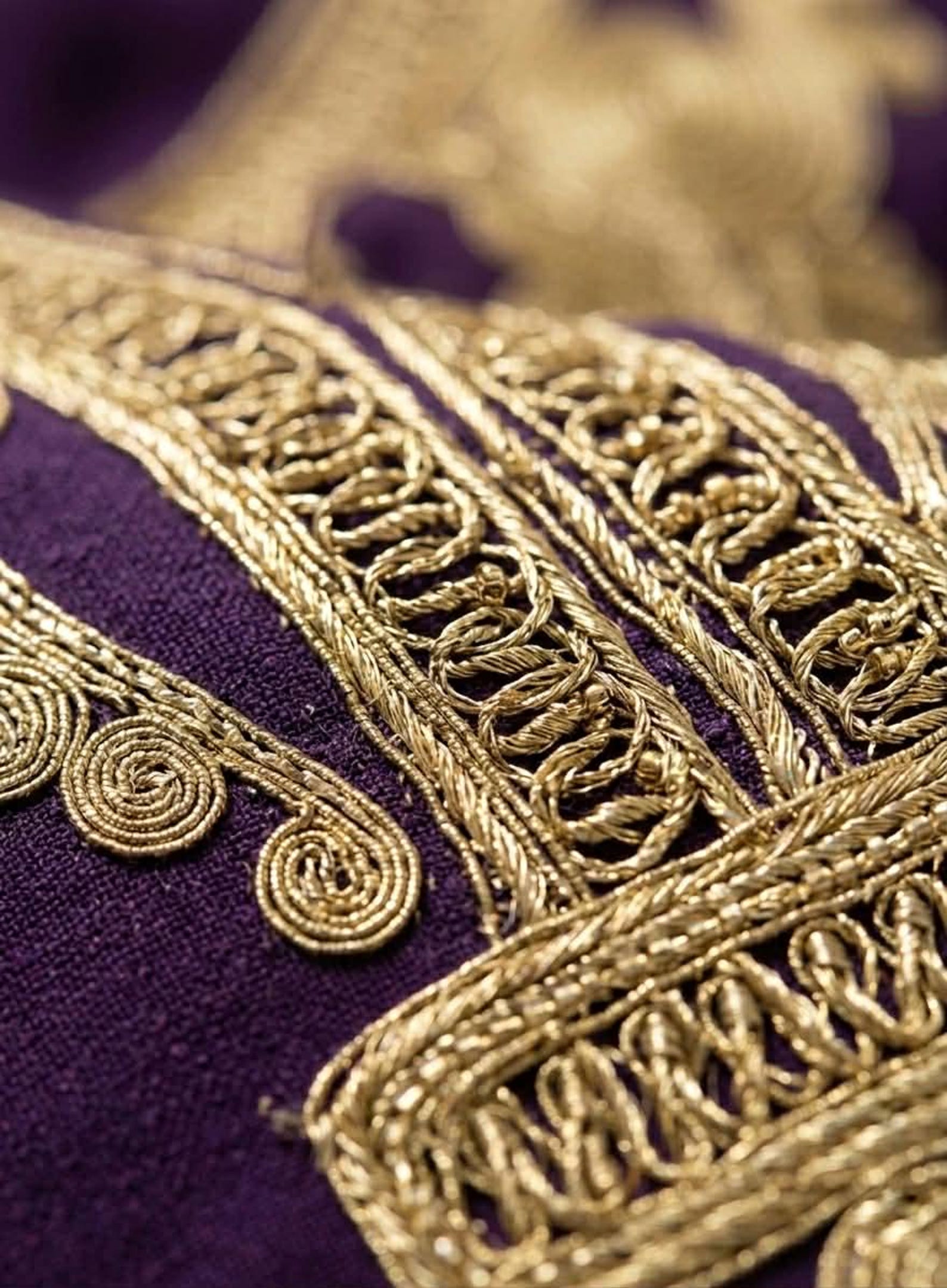 Berber Gandoura Dress Purple Embroidered Elegant summer Kaftan