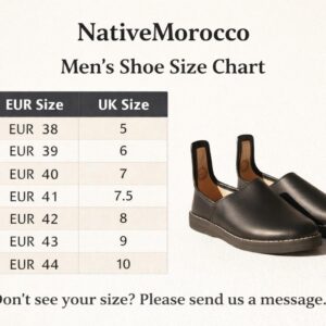 Amazigh Handmade Leather Genuine Traditional Shoes for Men