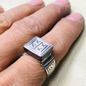 Amazigh Bague en argent Tribal Touareg Berbère Ring