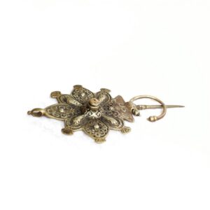 Berber Antique silver coral dress clip Sous fibula