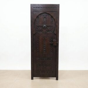 Berber Handcrafted Redwood Door Carved Interior Decor Blue
