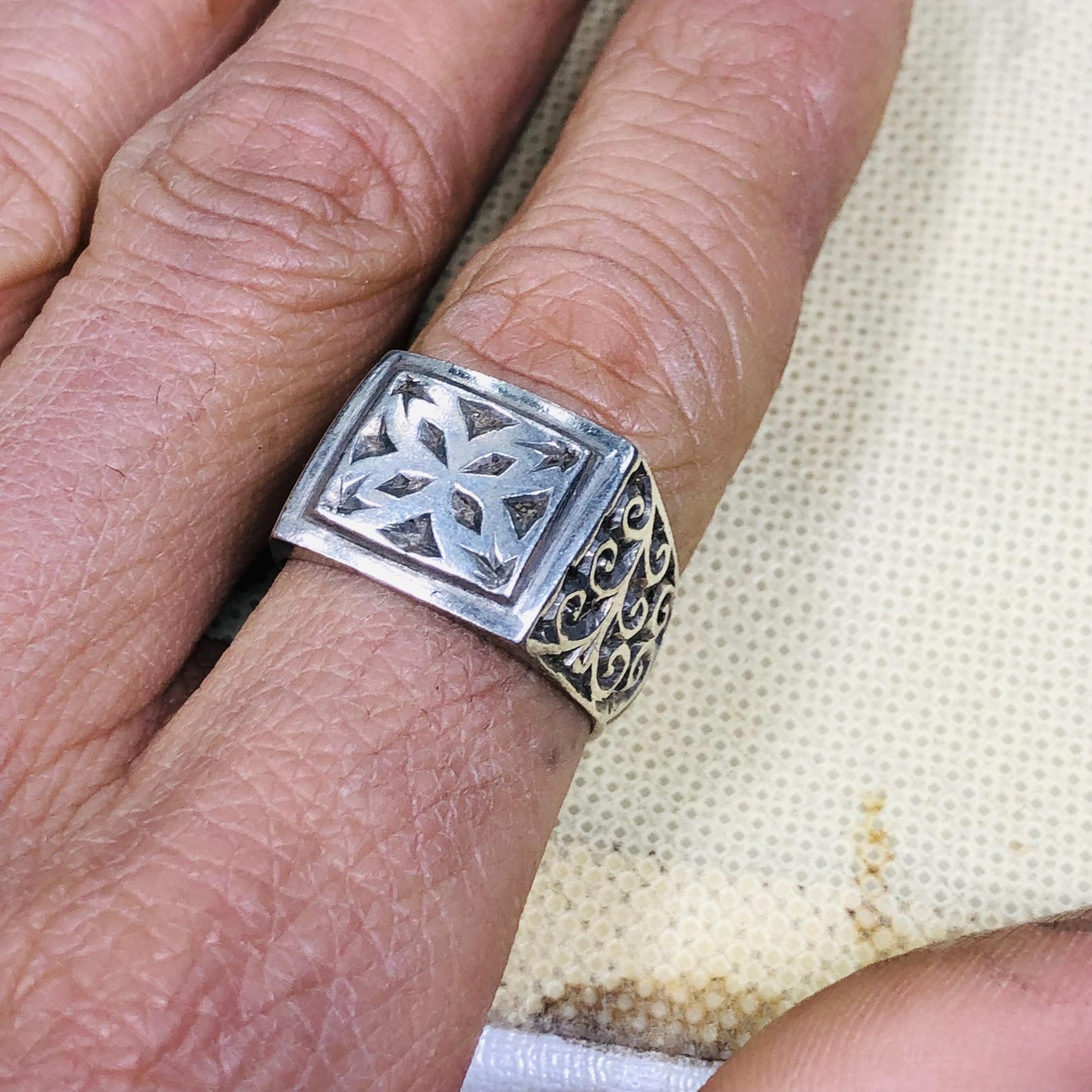 Amazigh Jewelry Traditionnels Marocains Ring Berbère Silver Handmade