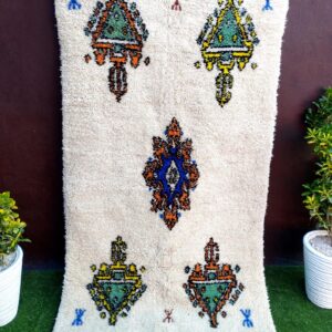 Berber Symbol Handmade Vivid Color Sheep Wool Rug